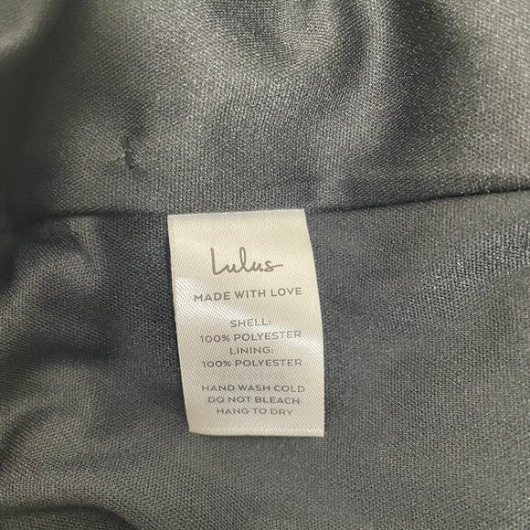 Lulus NEW Romantic Beauty Black Floral Embroidered Strapless Maxi Dress Size XL - Picture 12 of 12